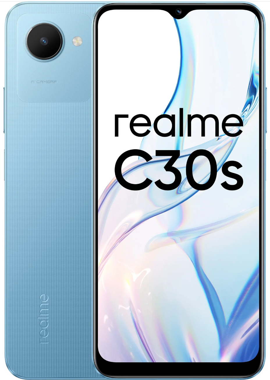 Смартфон realme C30s 4/64 ГБ RU, Dual nano SIM, синий