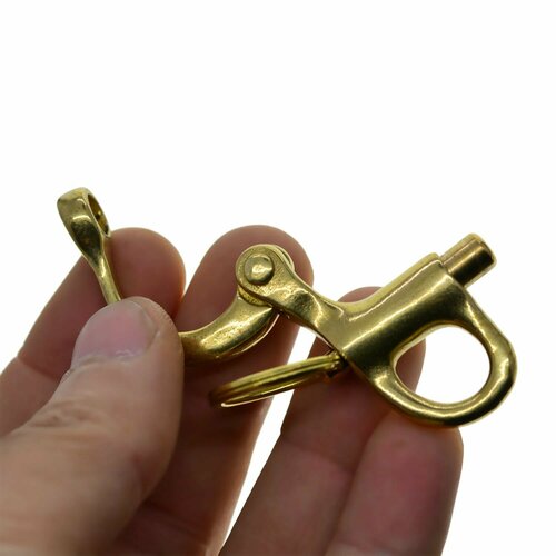 Брелок, коричневый, золотой