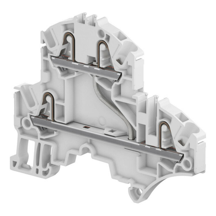 Клемма втычная ZK2,5-D1 - 2 уровня, 1 цепь, серая - 2,5 мм², 4 зажима
