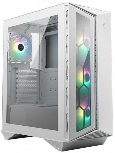 MPG GUNGNIR 110R WHITE 2xUSB 3.0, 1xType C, 4x120mm ARGB Fan, Tempered Glass Window, Brown Box