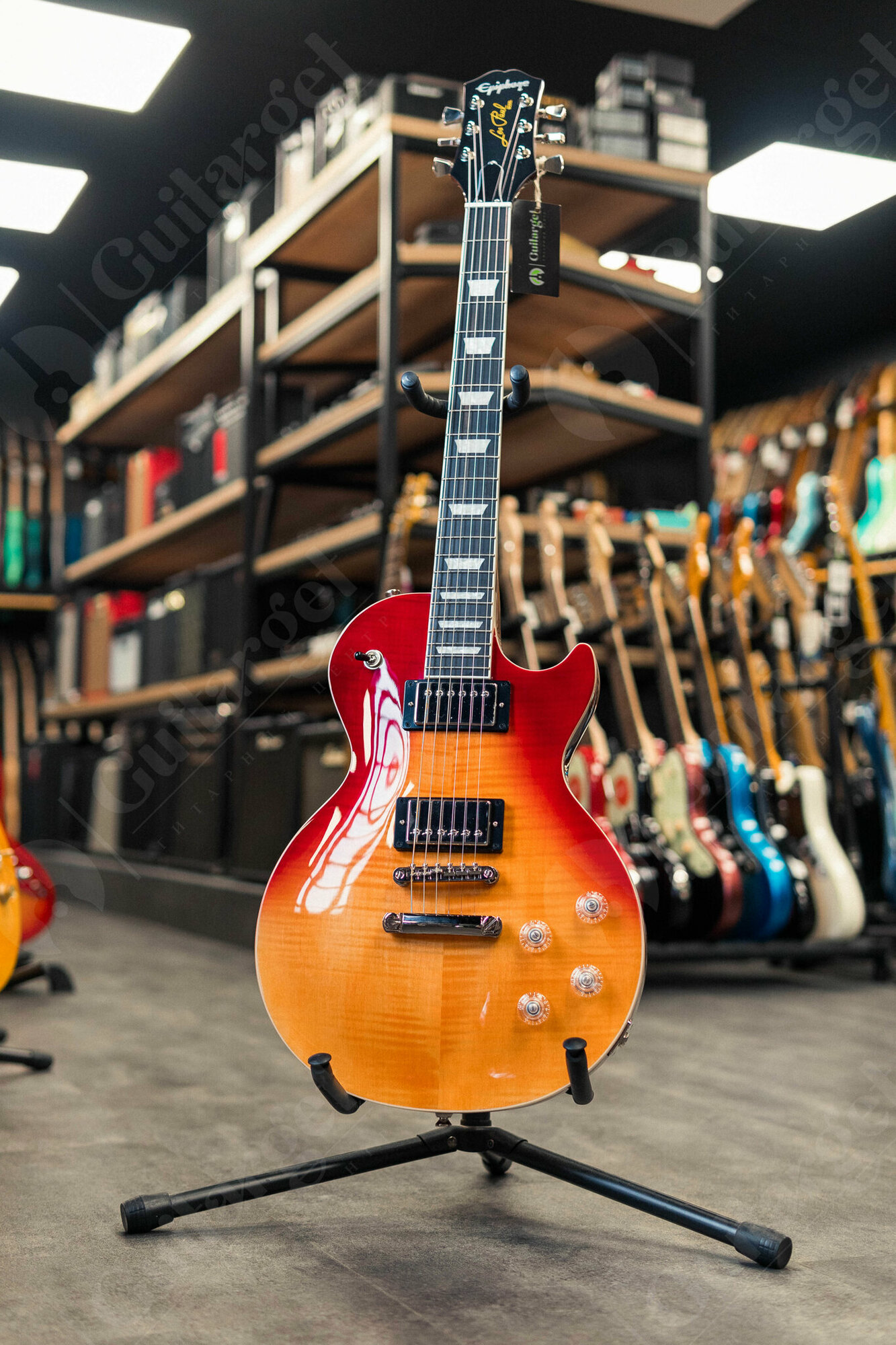 Электрогитара Epiphone Les Paul Modern Figured Magma Orange Fade