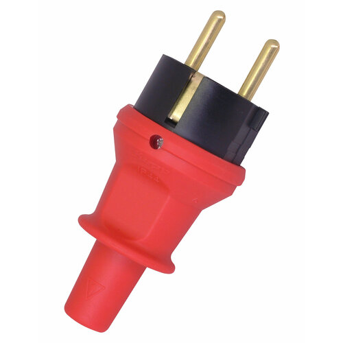 Евровилка KOPP с защитным контактом с защитой кабеля цвет красный 537₽