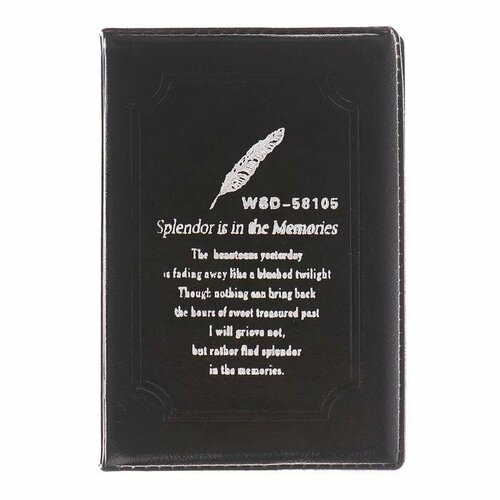 Записная книжка А7 26 листов в линейку обложка ПВХ чёрная 285₽