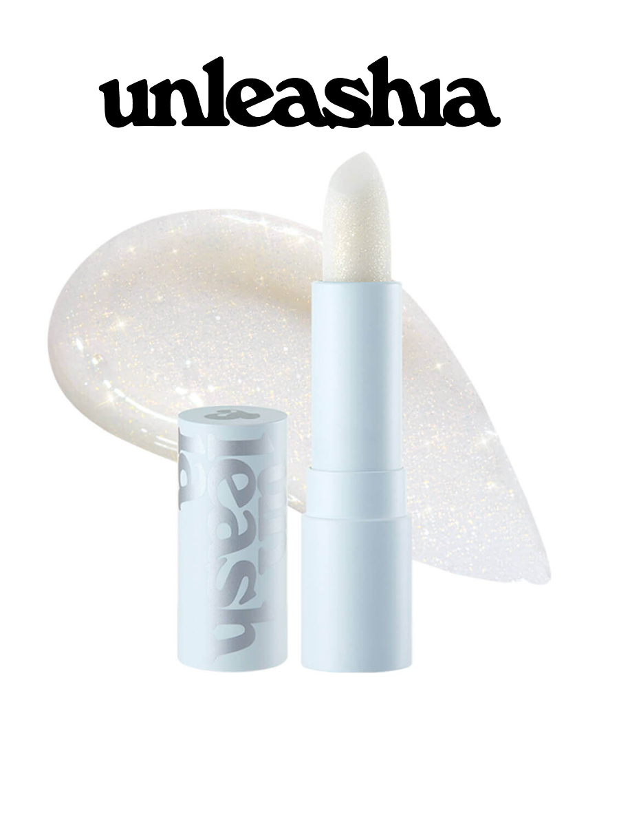 Веганский кристальный бальзам для губ с блёстками Unleashia Glacier Vegan Lip Balm 01 Snow Frost