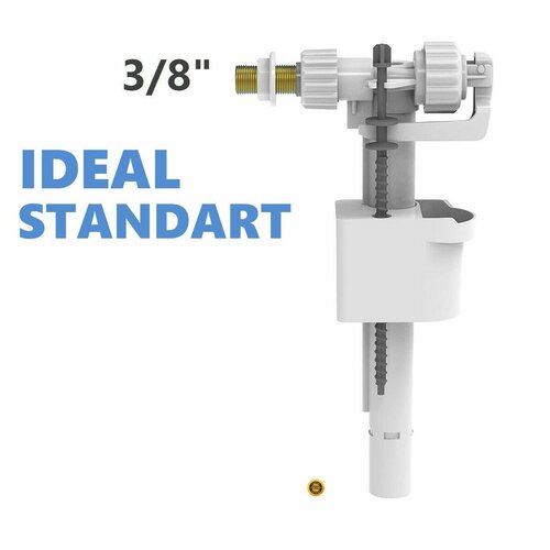 Клапан наполнительный IDEAL STANDARD W873667 для инсталляции W3710AA и других моделей, заливной впускной, арматура наполнения сливного бачка подвесного унитаза с металлической (латунь) резьбой 3/8 заливной клапан для унитаза ideal standard 3 8 дюйма