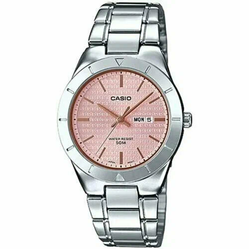 Наручные часы CASIO LTP-1410D-4A2, розовый, серебряный