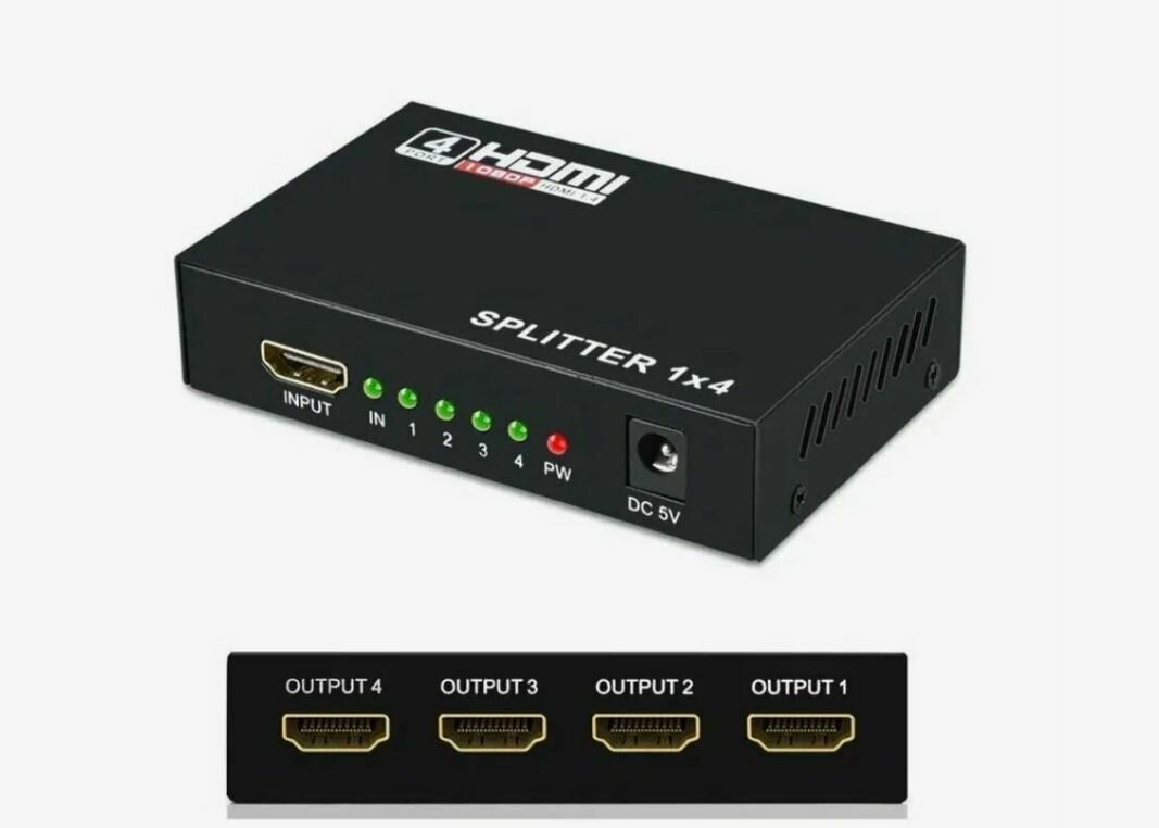 Разветвитель HDMI splitter 3D 1x4