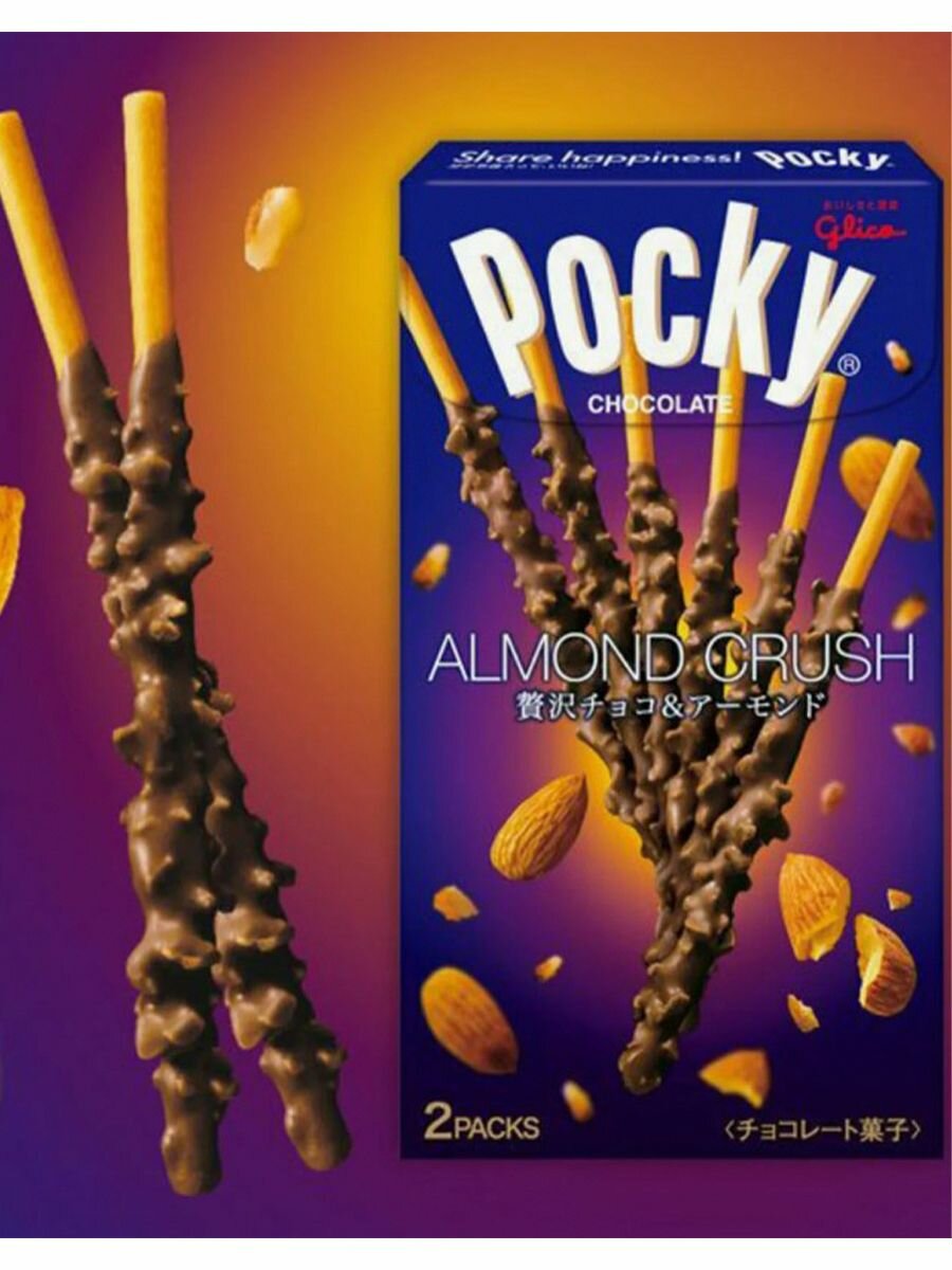 Печенье Pocky Chocolate Almond (шоколад с миндалём) Ezaki glico - фото №2