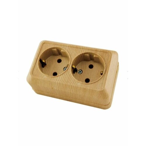 Розетка двухместная скрытой установки с заземлением