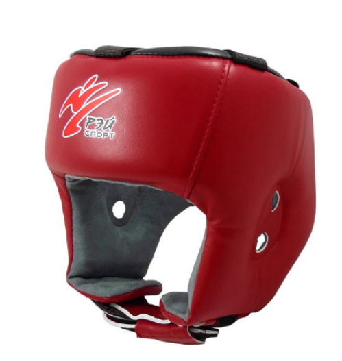 Ш2sИВ Шлем для единоборств БОЕЦ-1, иск. кожа, р. S (цвет красный)