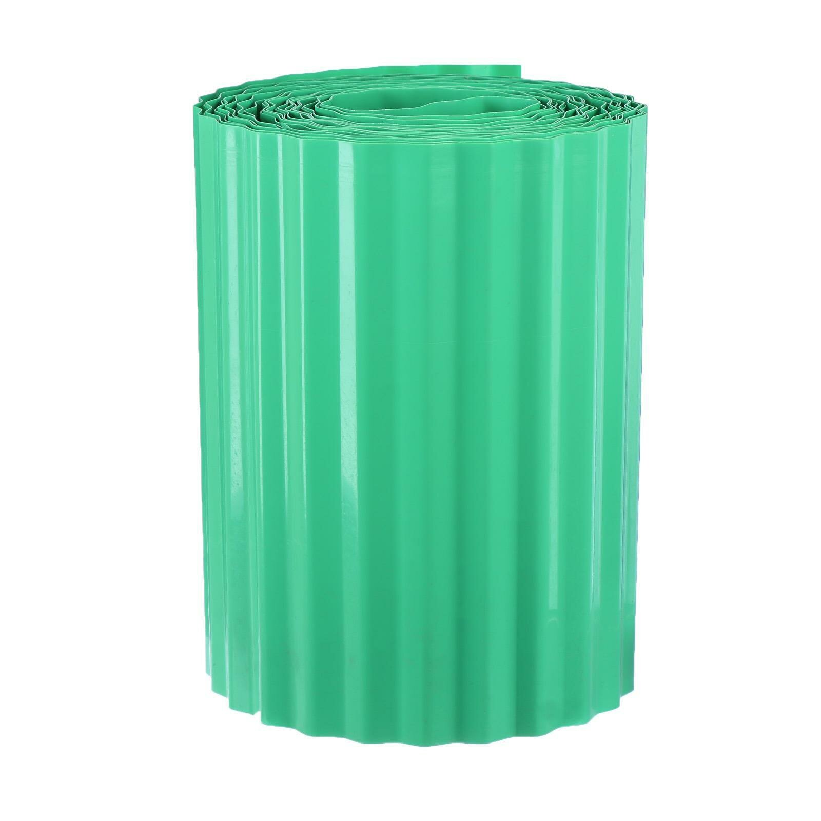 Лента бордюрная 0.2 х 9 м, гофра, толщина 0.6 мм, пластиковая, зел "агроком" 3405178
