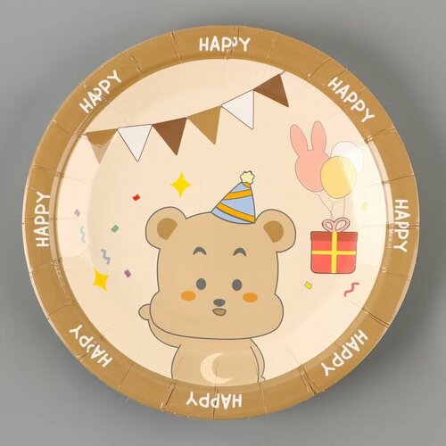 Тарелки бумажные Счастливый медвежонок 6 шт 487₽