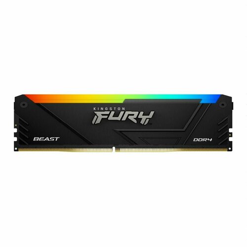 8GB DDR4 3733MHz DIMM FURY Beast Black RGB XMP KF437C19BB2A/8 CL19, 1.35V 288-pin Non-ECC модуль памяти kingston 16gb ddr4 3733mhz dimm fury beast black rgb xmp kit 2x8gb cl19 1 35v