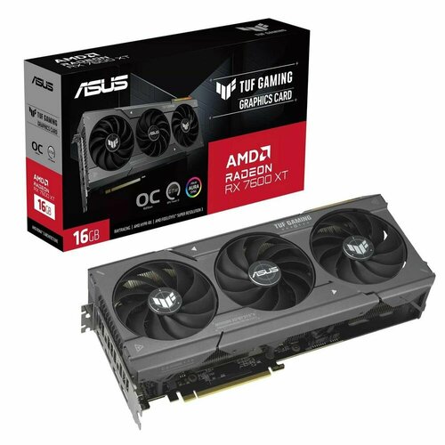 ASUS Видеокарта ASUS TUF-RX7600XT-O16G-GAMING RX7600XT HDMI DP316G D6 TUF-RX7600XT-O16G-GAMING 4910000₽