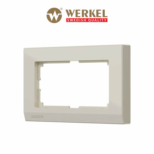 Рамка из пластика для двойной розетки Werkel Stark W0081803 слоновая кость