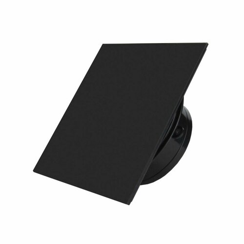 Вентилятор ММ-Р 06 стекло прямое, тонкий, 90 м/ч, 16 Вт, с обратным клапаном /черный матовый/