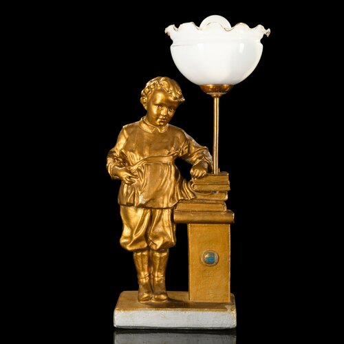 Настольная лампа Маленький В Ленин с книгами автор Т В Щелкан-Руденко гипс 97500₽