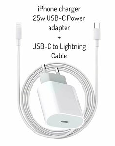 Комплект Premium: быстрое сетевое зарядное устройство для Apple IPhone/IPad/Air Pods 25W с кабелем Type-C - Lightning