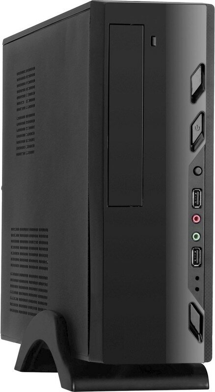 EX268696RUS, Корпус Desktop ExeGate MI-208-M450 (mini-ITX/mATX, БП M450 с вент. 8см, 2*USB, аудио, черный)