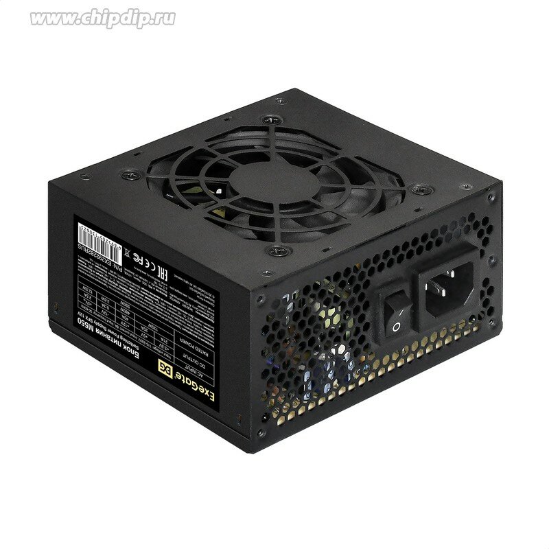 EX292237RUS, Блок питания 600W ExeGate M600 (SFX, APFC, КПД 87% (80 PLUS Silver), 8cm fan, 24pin, (4+4)pin, 2xPCI-E, 3xSATA, 2xIDE, black)