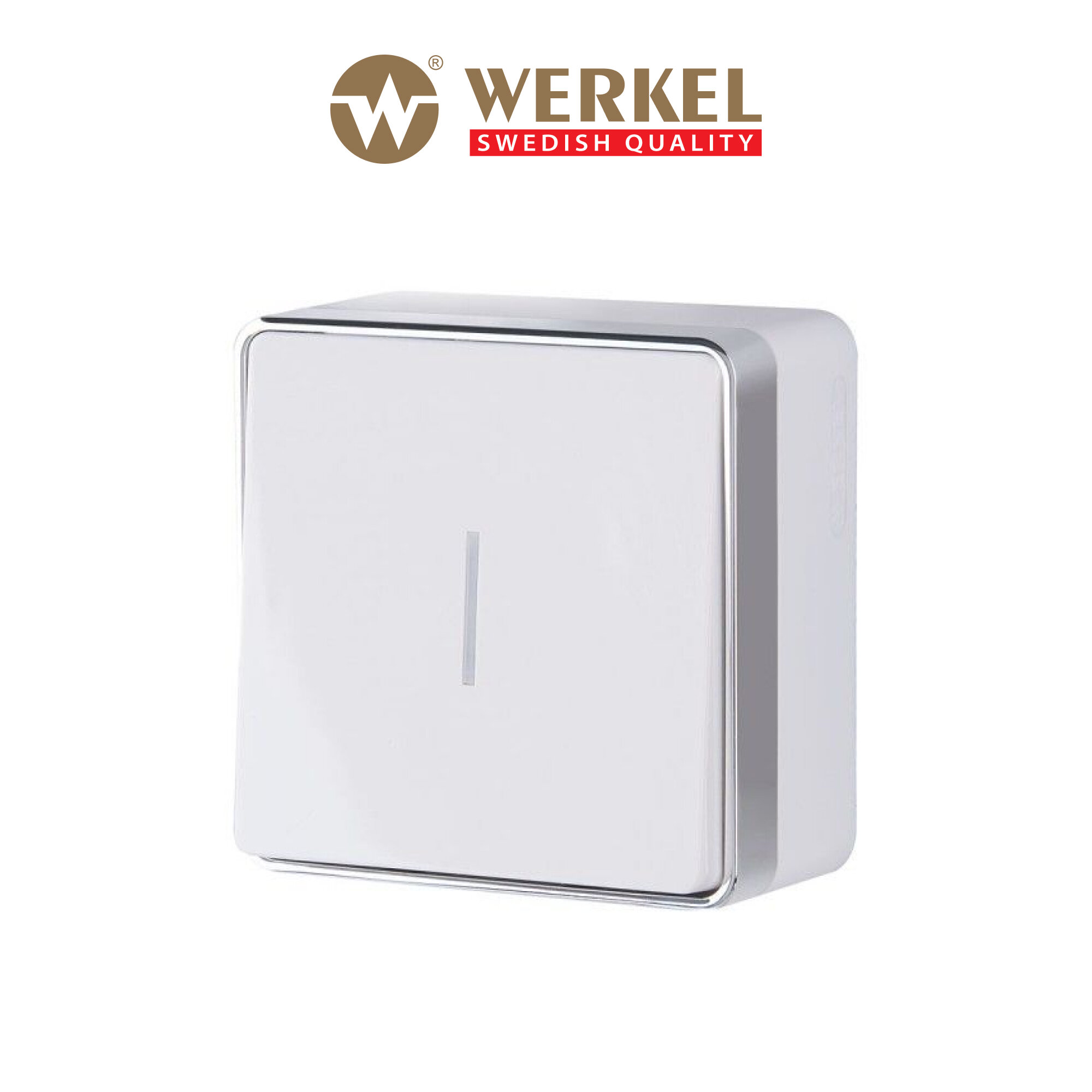 Накладной выключатель одноклавишный с подсветкой Werkel Gallant W5010101 белый IP20