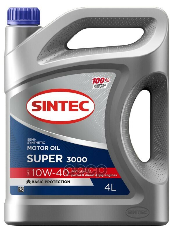 Sintec Super 3000 10W-40 SG/CD 4л SINTEC / арт. 600240 - (1 шт)