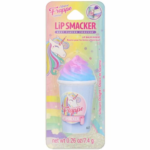 Lip Smacker, Детский бальзам для губ Frappe Cup, Unicorn Delight, единорог, 7,4 гр.