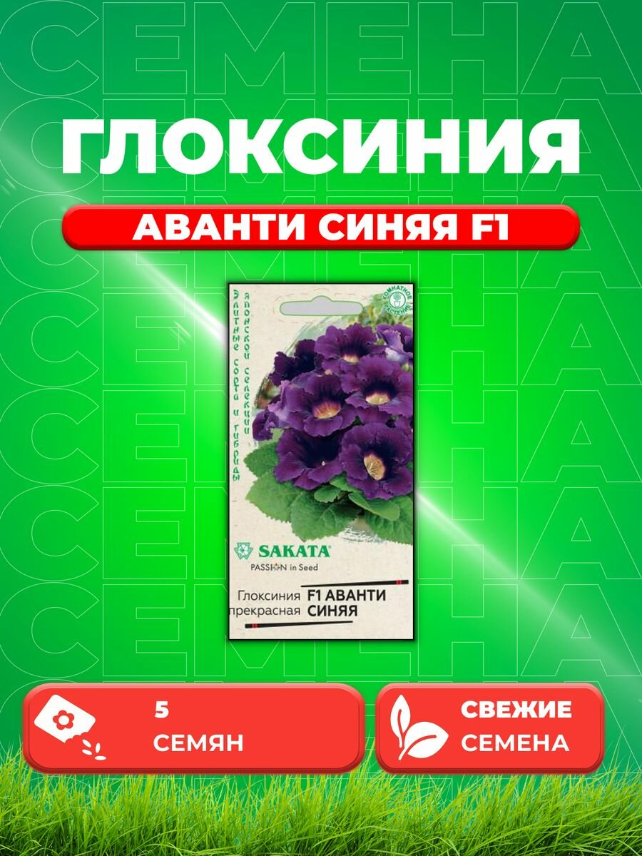 Семена Глоксиния Аванти Синяя F1 5шт Комн (Гавриш) Эксклюзив