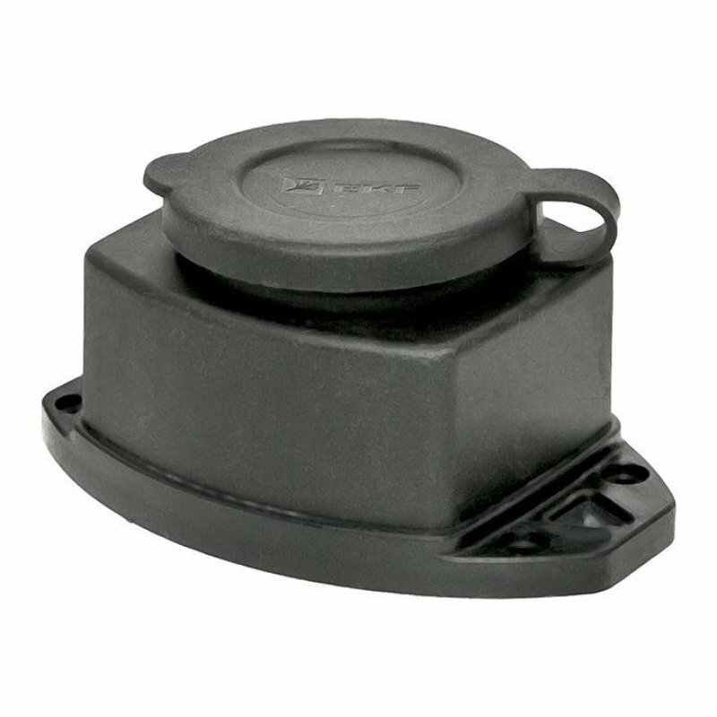 Розетки и выключатели EKF Розетка настенная 16А IP44 230В 2P+PE с защ. крышкой каучук Basic EKF RPS-014-16-230-44