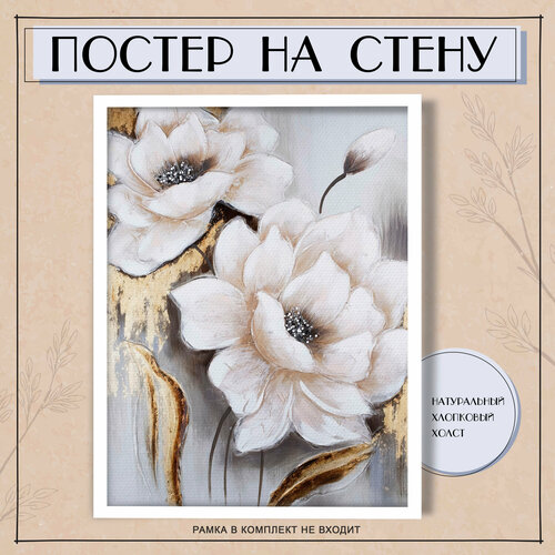 Постеры на стену для интерьера для дома цветы абстракция эстетика (4) 30х40 см