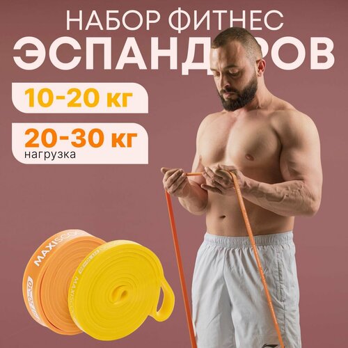 Фитнес эспандеры MAXISCOO FIT 2 шт 10-20 кг 20-30 кг 1230₽