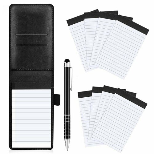 Набор мини-карманных держателей для блокнотов MyPads с металлической ручкой и карманными блокнотами черный 1702₽