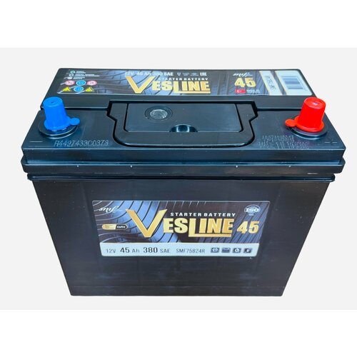 Аккумулятор автомобильный Vesline Asia 45 Ач 360 A о. п. SMF 75B24L 238х129х227