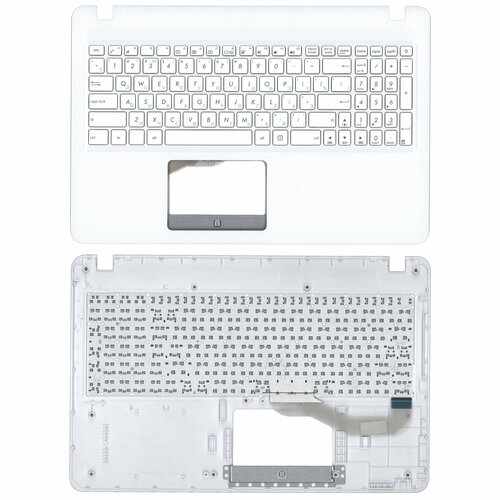 Клавиатура (топ-панель) для ноутбука Asus X540 белая с белым топкейсом белый