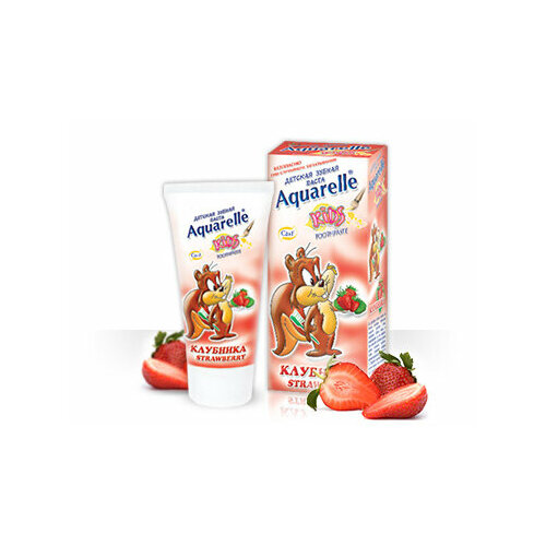Акварель клубника детская зубная паста 50 мл 249₽