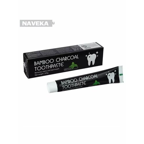 Чёрная зубная паста на основе бамбукового угля и мяты 105 548₽