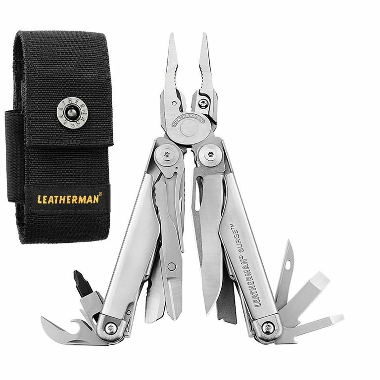 Мультитул LEATHERMAN Surge 830165 серебристый с чехлом