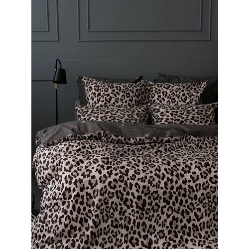 КПБ постельное белье 2 сп с евро простыней поплин Тигрица LAVTEX 2650₽