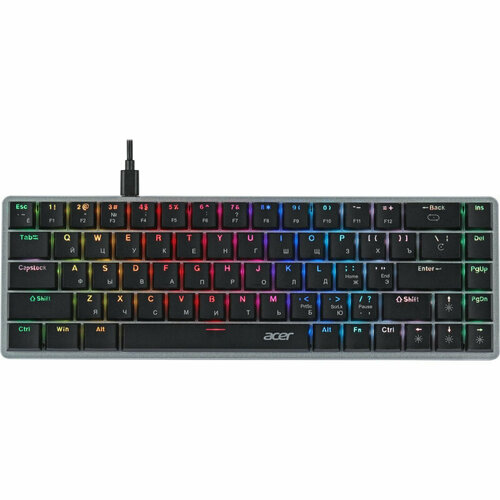 Клавиатура Acer OKW302 механичес. серебр. USB for gamer LED (ZL. KBDCC.01C), 2012568 серебристый