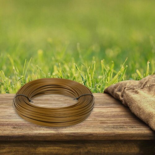 Ротанг искусственный 8 мм 100 м волна бронза металлик 1463₽