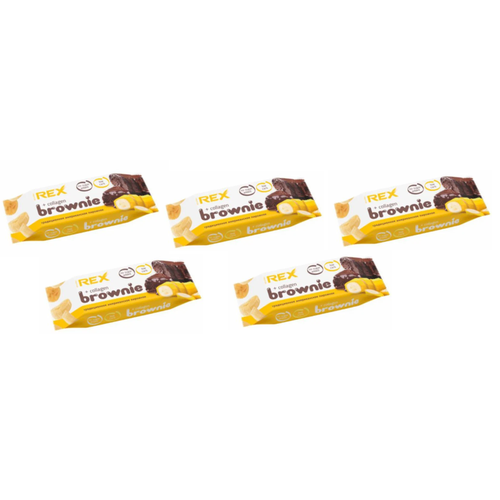 Пирожное Proteinrex Брауни, протеиновое Банановое с коллагеном, 50 гр, 5 шт
