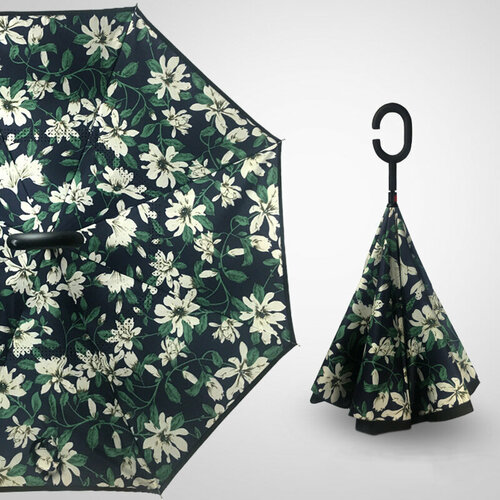 Зонт-трость Up-Brella зеленыйбелый 1100₽