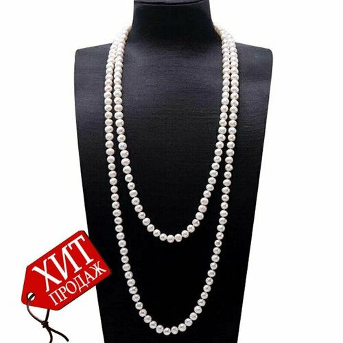 Колье Fashion jewelry жемчуг имитация длина 120 см белый 790₽
