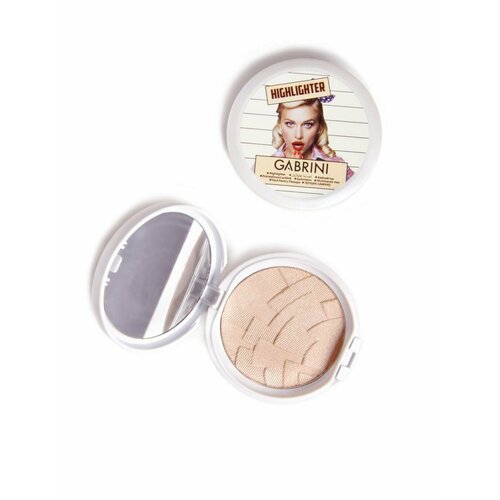 Хайлайтер для лица и тела Gabrini 12,0 г сухой, сияющий корректор для контуринга светло-бежевый цвет: 02