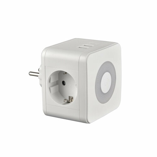 Разветвитель сетевой с выключателем Uniel S-GES2-16SBUC 2 гнезда 2USB1TYPE C белый 5729₽