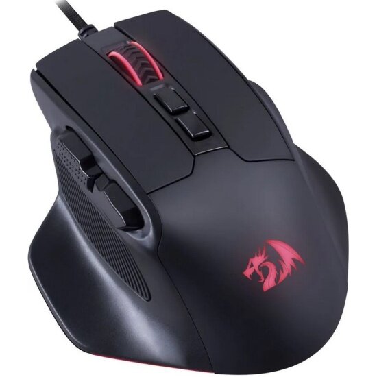 Мышь Redragon "Bullseye", проводная, 8 клавиш, 12400 DPI, USB, черная — фото 1
