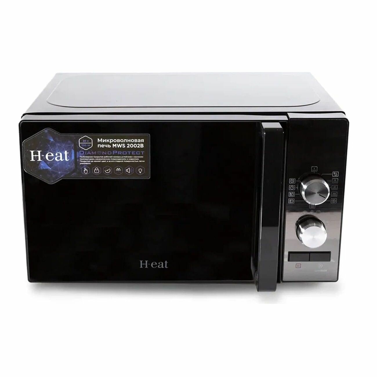 Микроволновая печь H-eat механика 700Вт MWS-2002B, черная
