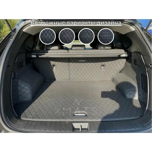 3D коврики из экокожи в багажник для Hyundai Tucson NX4 длинная база (4 п-е, 2020 - н. в.) / 3Д коврики из экокожи в багажник для Хендай Туксон NX4 длинная база (4 п-е, 2020 - н. в.)