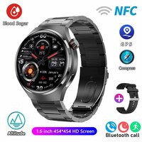 Смарт-часы HUAWEI GT4 Pro GPS NFC Smart Watch Men 360*360 AMOLED, Black steel belt, NFC Watch GT4 Pro