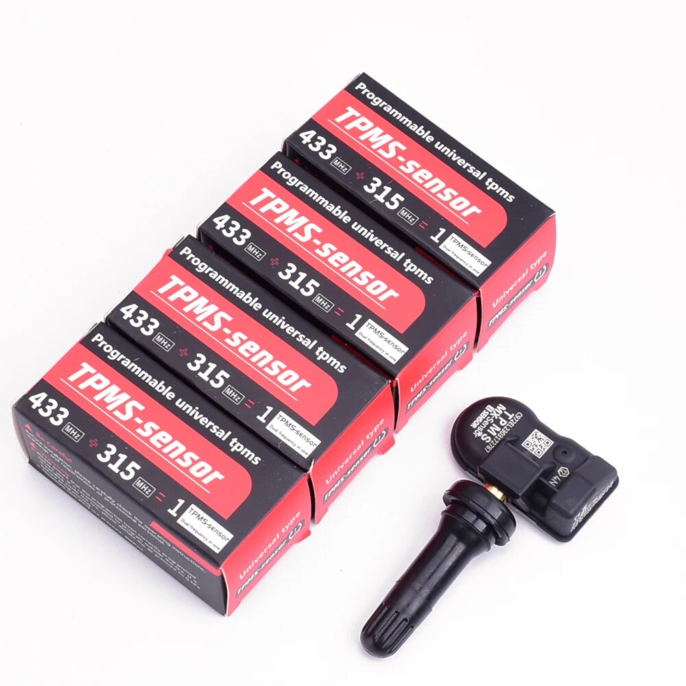 Датчики TPMS MX-сенсор 2 в 1, TPS218, металлический резиновый стержень, программируемый ввинчиваемый датчик контроля давления в шинах TS408 TS600 TS508, 4PCS Rubber